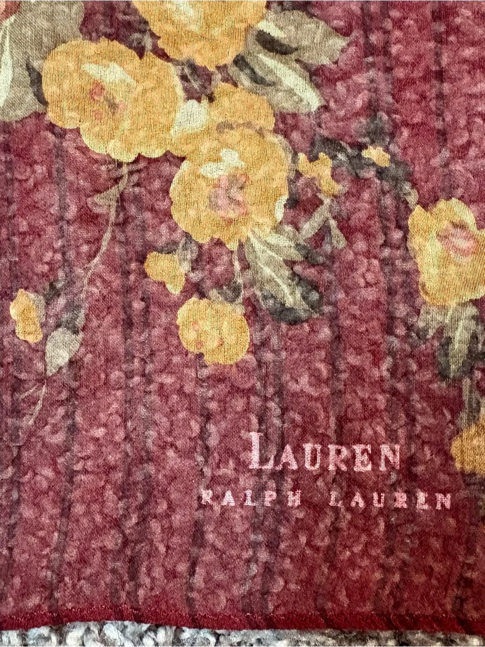 Ralph Lauren long floral scarf.
